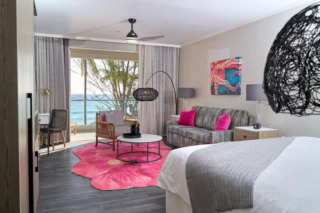 Boutique hotel suite featuring bespoke furniture, décor and hospitality furnishings
